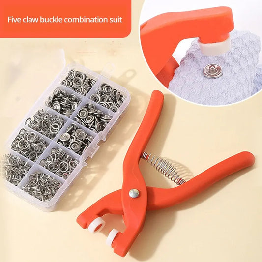 Hand Pressure Pliers with 50pcs Snap Button Kit