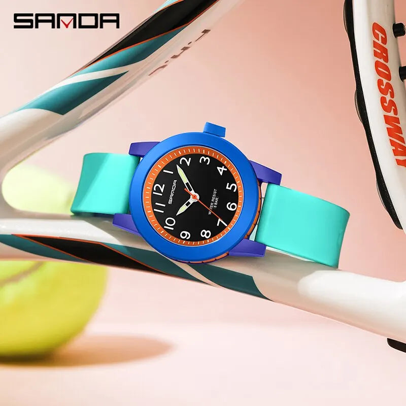 Fashion Silicone Quartz Watch Sports Waterproof Boy Girl Casual Watch