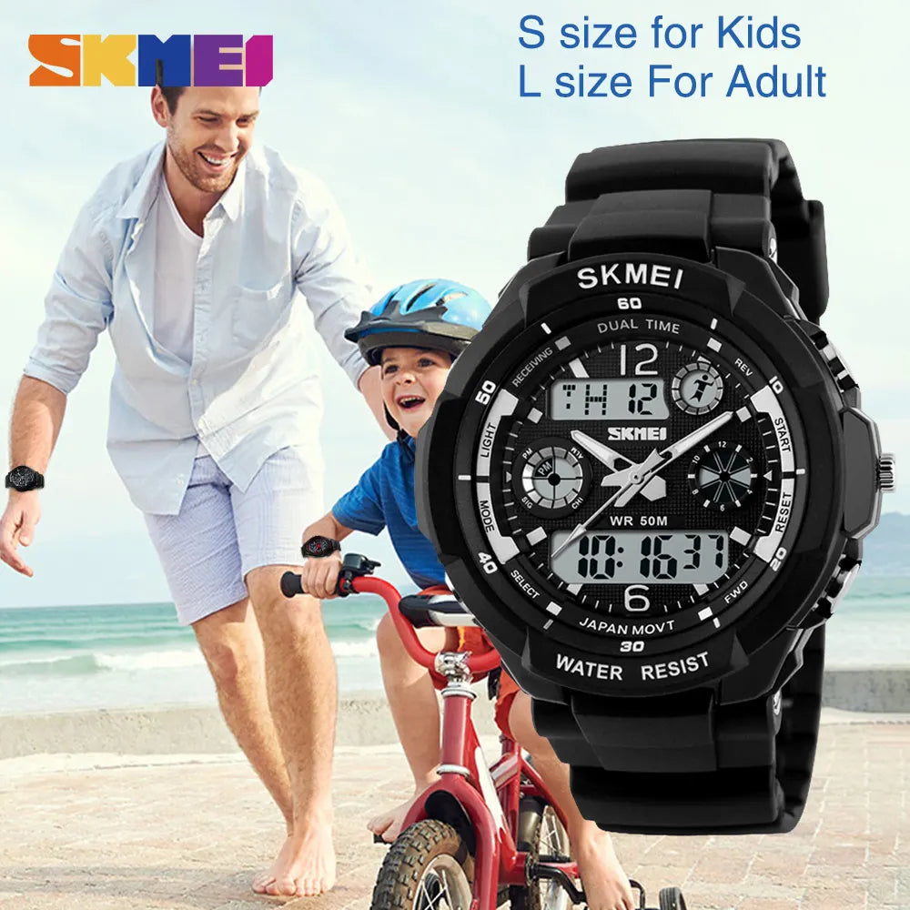 Kids Shockproof Waterproof Digital Watch Outdoor Boy Sport