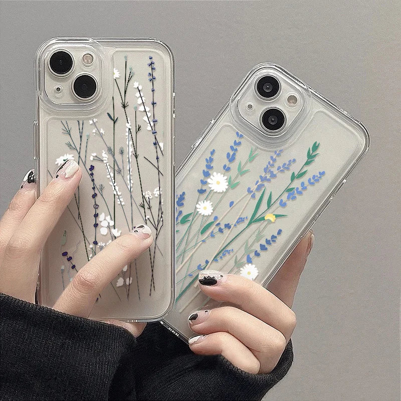 Flower Soft Fundas Phone Case For iPhone 15 14 13 Pro Max