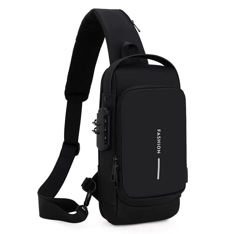 Men Multifunction Anti Theft USB Shoulder Bag - On Sale On