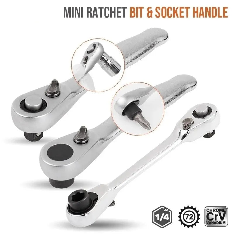 Mini Ratchet Wrench Double Ended Quick Socket Ratchet Wrench