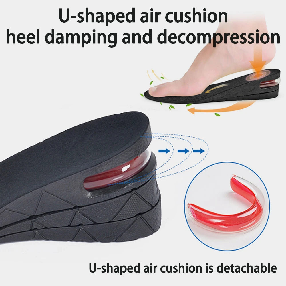 Invisible Height Increase Customizable Insoles for Comfort and Confidence