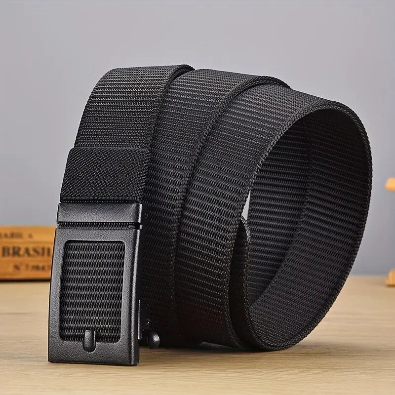 Mens Belt Automatic Metal Buckle Canvas