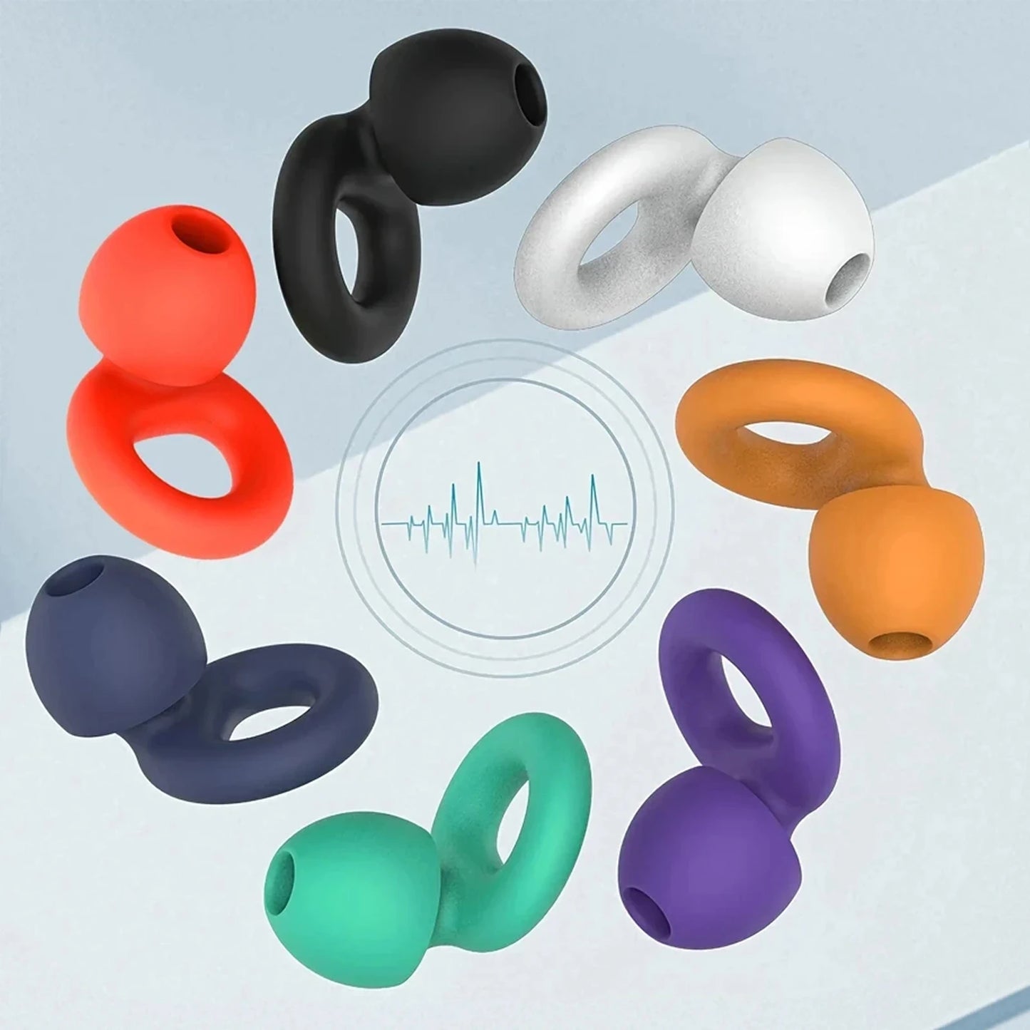 Soft Silicone Ear Plugs for Noise Reduction Reusable Earplugs