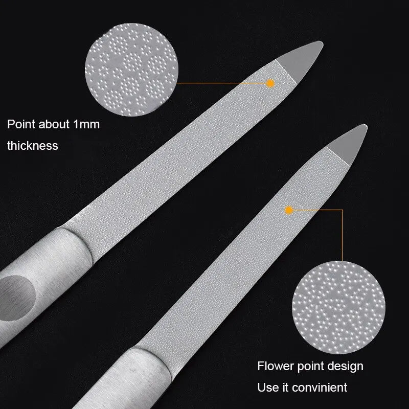 Mix 3 Size Nail File Stainless Steel Sandpaper