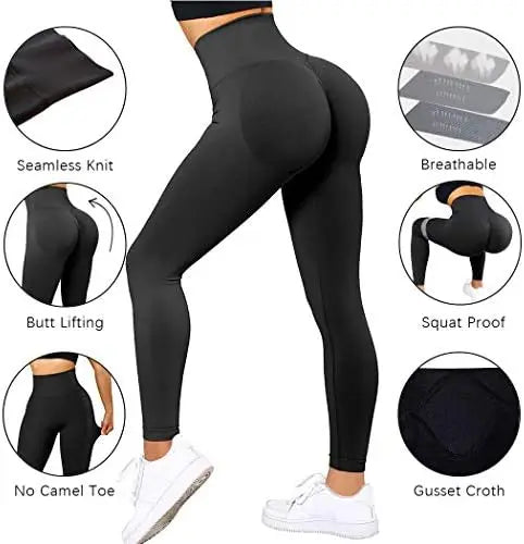 Seamless Knitted Fitness GYM Womens Yoga Pants