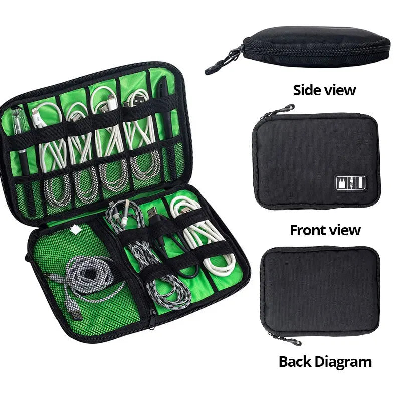 Usb Data Cable Charger Plug Storage Bag Organizer