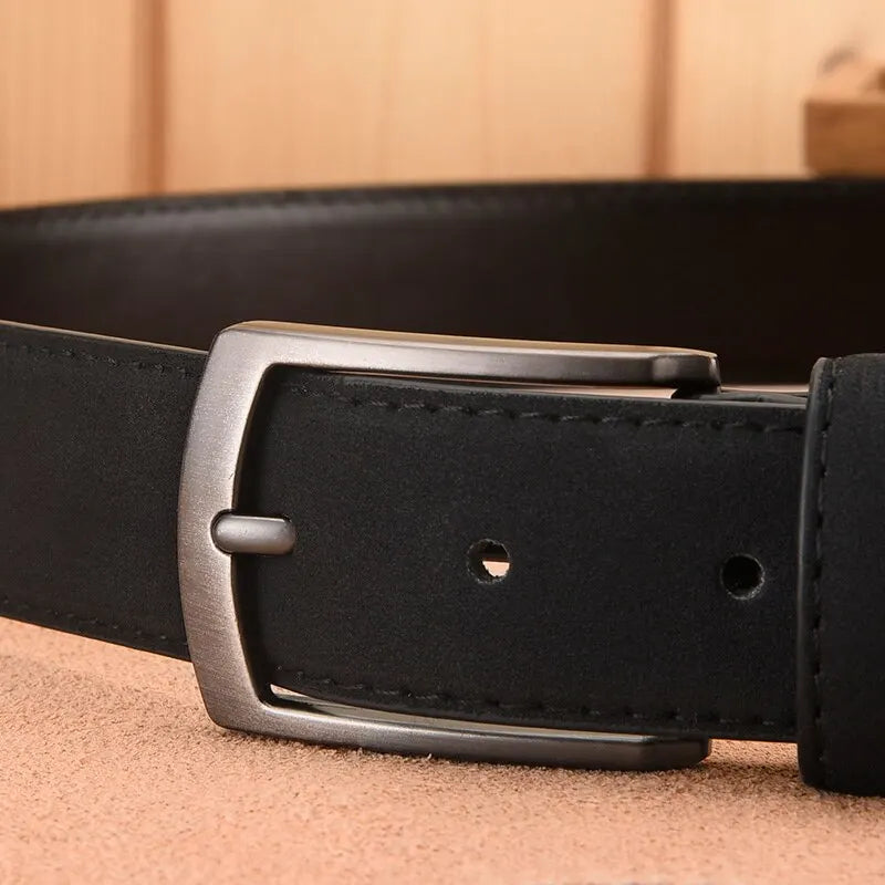 Mens Suede Belt Retro Trend Alloy Buckle