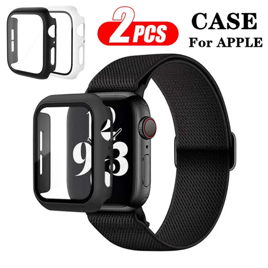 2pcs Cover For Apple Watch Screen Protector Case