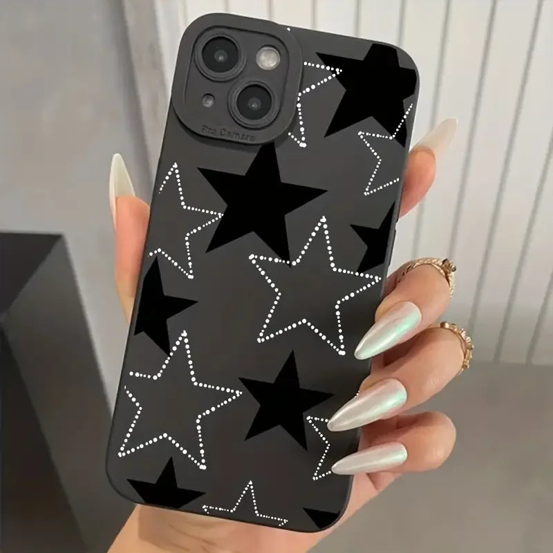 Five Pointed Star Protective Phone Case For iPhone 15 14 13 12 Pro Max