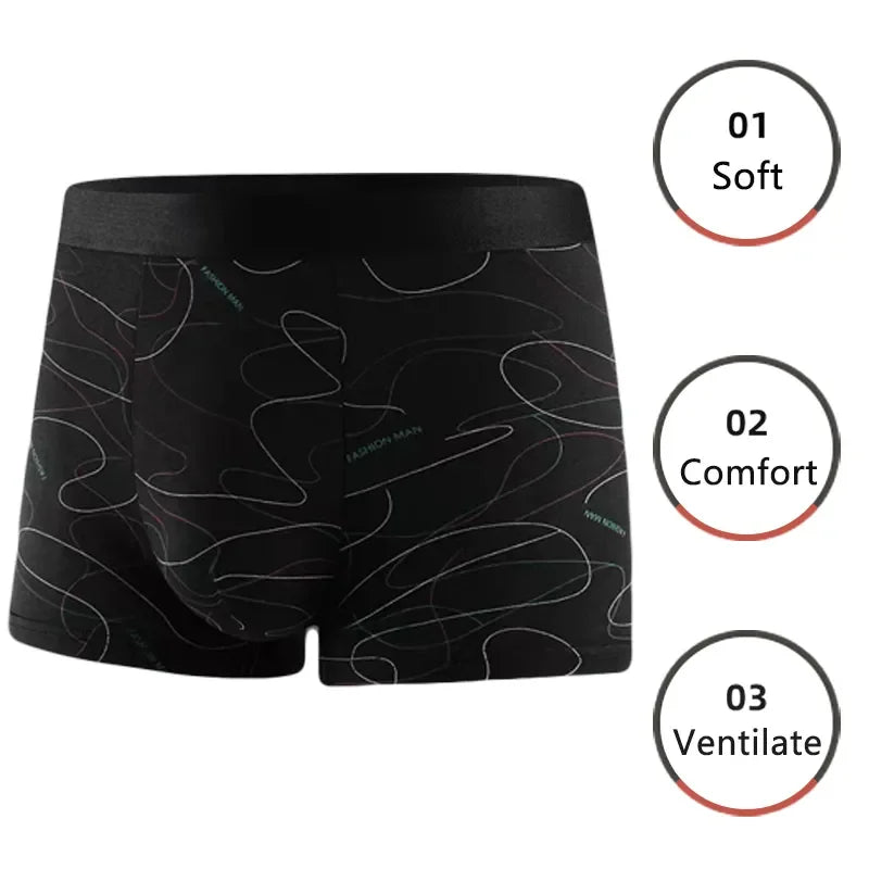 Stay Cool and Stylish 3 Pack Mens Boxer Fashionable Sports Underwear