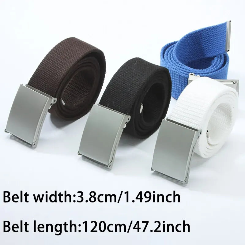 Mens Belt Unisex Canvas Breathable Outdoor Tactical