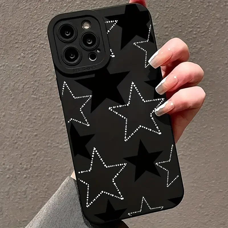 Five Pointed Star Protective Phone Case For iPhone 15 14 13 12 Pro Max