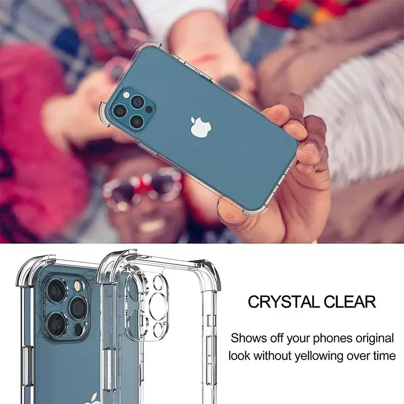 Shockproof Clear Phone Case For iPhone 15 14 13 12 11