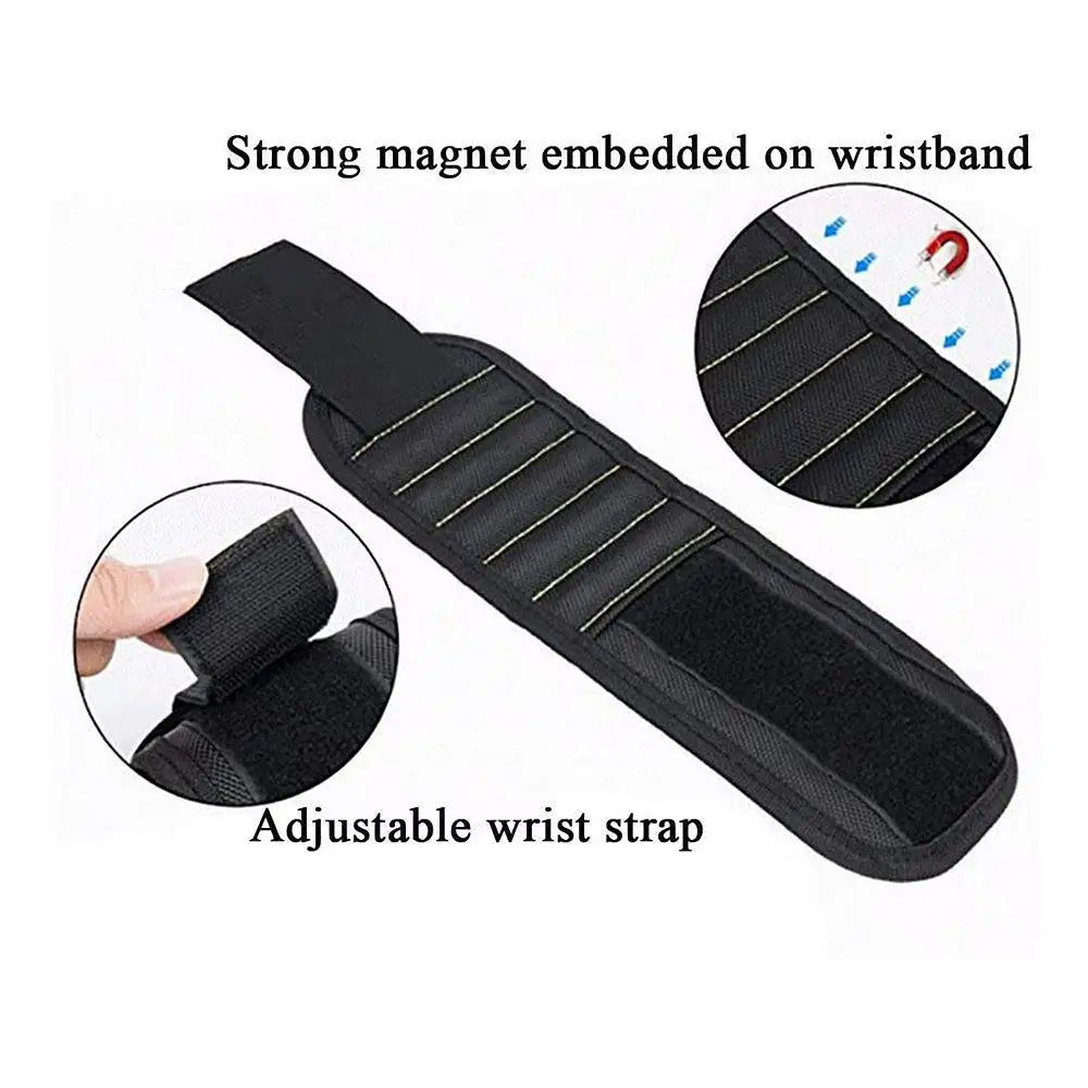 Strong Magnetic Wristband Tool Bag Electrician Adjustable Wrist Belt