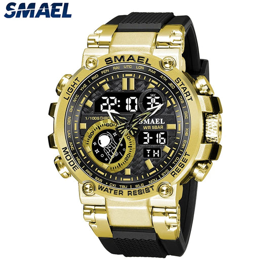 Mens Military Digital Quartz Watch Waterproof 50M Wristwatch