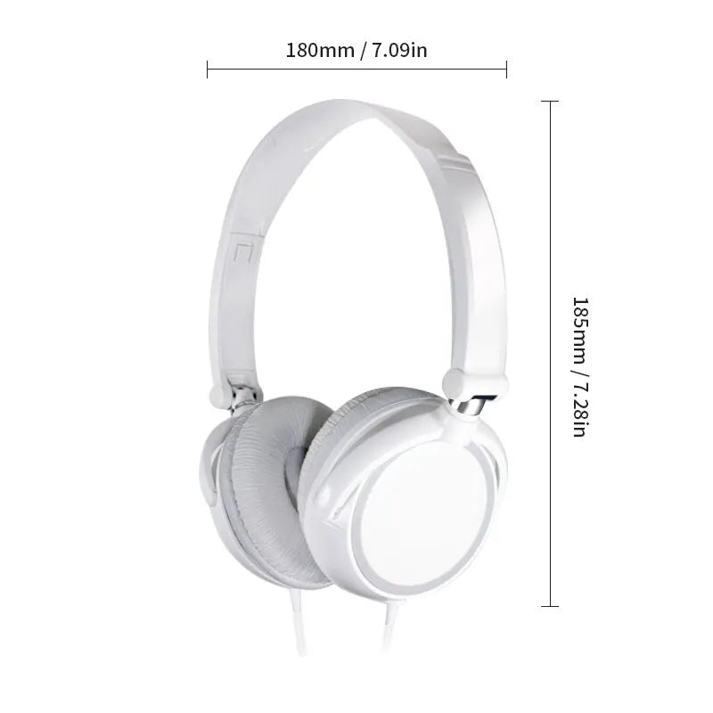 Wired Headphones 3 5mm Bass Stereo Foldable