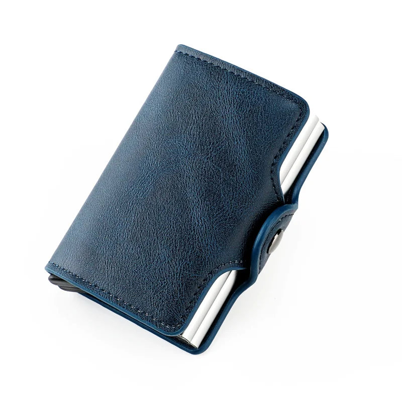 RFID Mens Wallet ID Card Holder Leather Money Clip