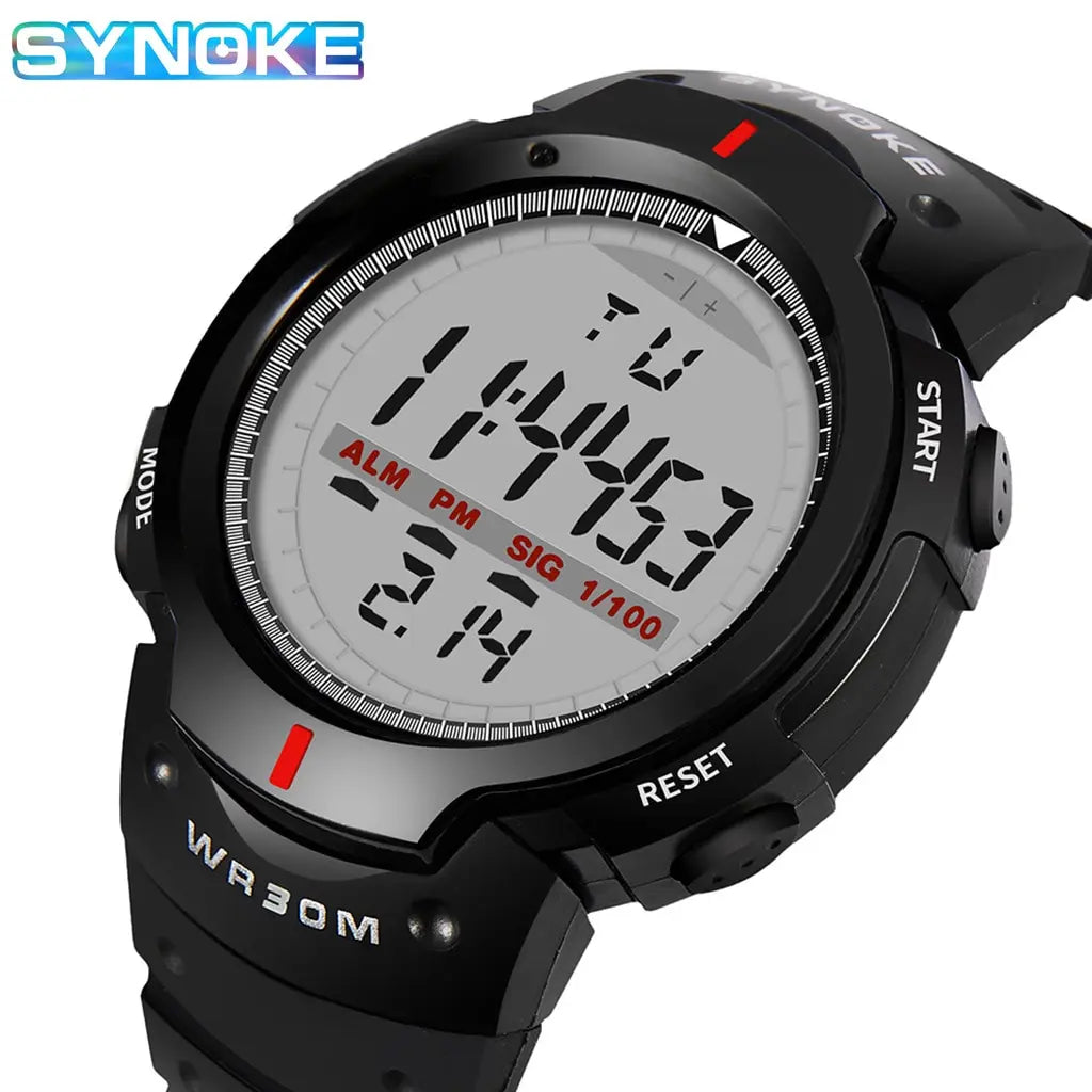 SYNOKE Mens Digital Watch Sports Waterproof