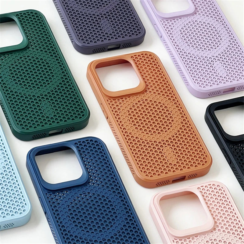 Heat Dissipation Mesh For Magsafe Magnetic Case For iPhone 15 14 13 12