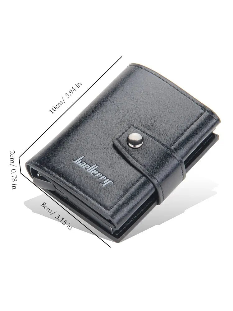 Metal Aluminum Buckle RFID Mens Wallet Card Holder