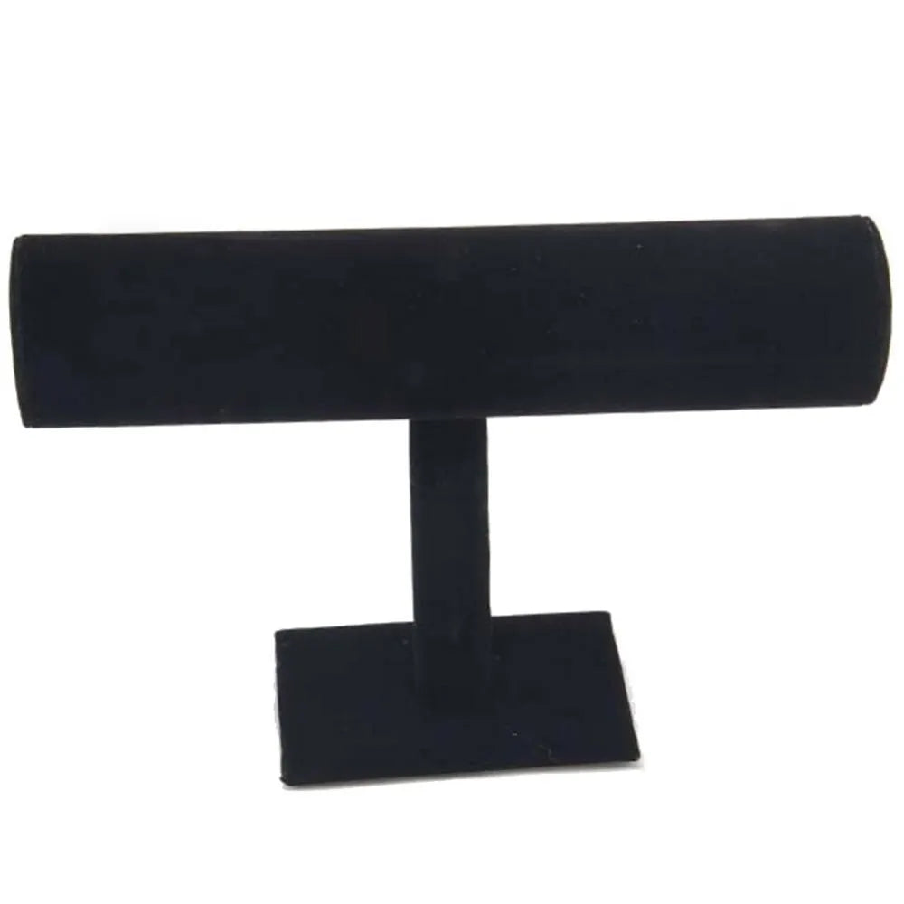 Single Tier Velvet Jewelry Hard Display Stand Holder