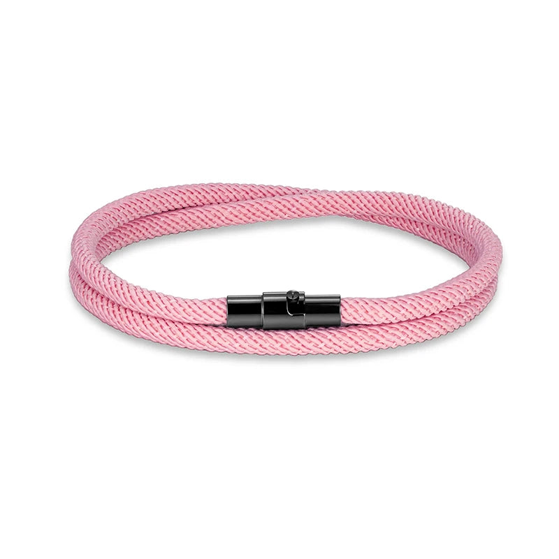 Minimalist Double Layer Rope Magnet Clasp Bracelet for Men Women