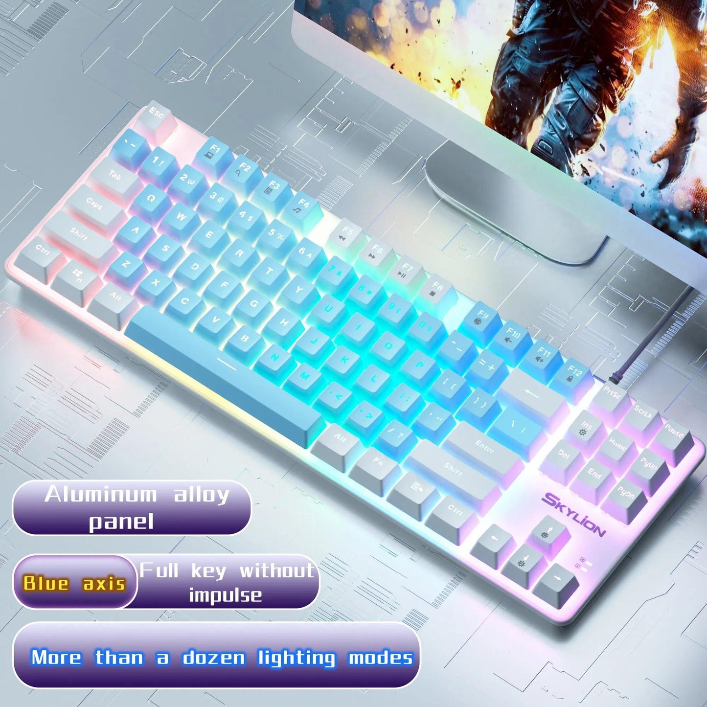 SKYLION H87 Wired Mechanical Keyboard - On Sale On