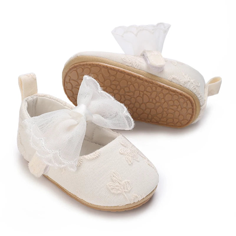 Cute White Lace Baby Girl Princess shoes Baby Moccasins Moccs Shoes