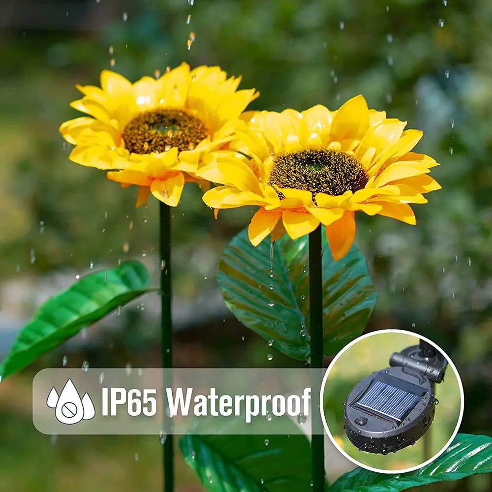 LED Solar Sunflower Outdoor Lawn Light IP65 Waterproof