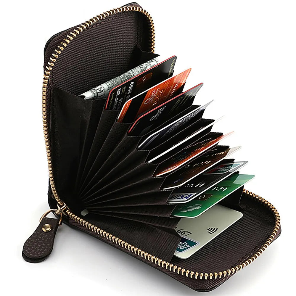 Fashion Pu Leather Zipper Mini Womens Wallet