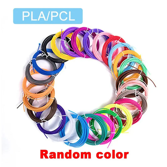 PLA PCL Consumables Colored Odorless Safety Plastic Filament for 3D Printing Pen