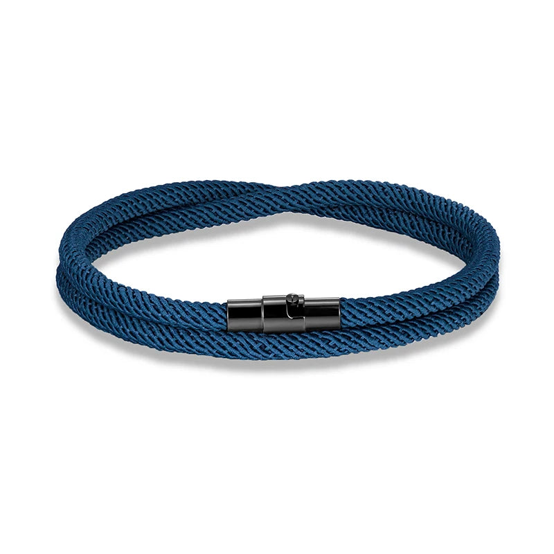 Minimalist Double Layer Rope Magnet Clasp Bracelet for Men Women