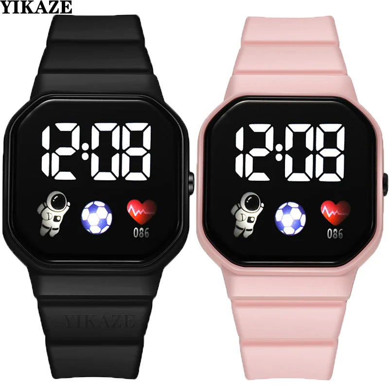 Kids Watch Sport LED Digital Spaceman Silicone Strap Waterproof