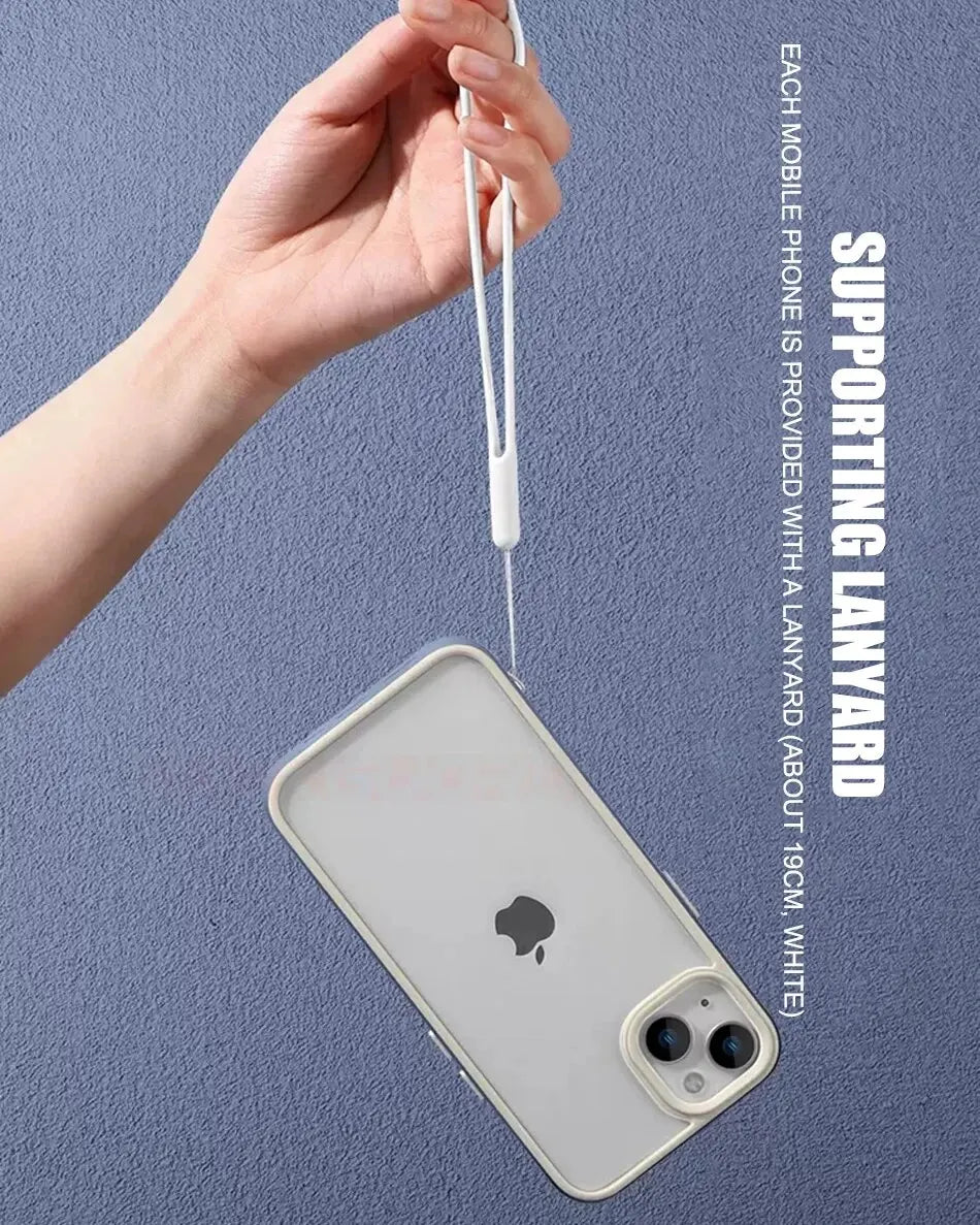 Transparent Candy Square Frame Case For iPhone 15 14 13 12