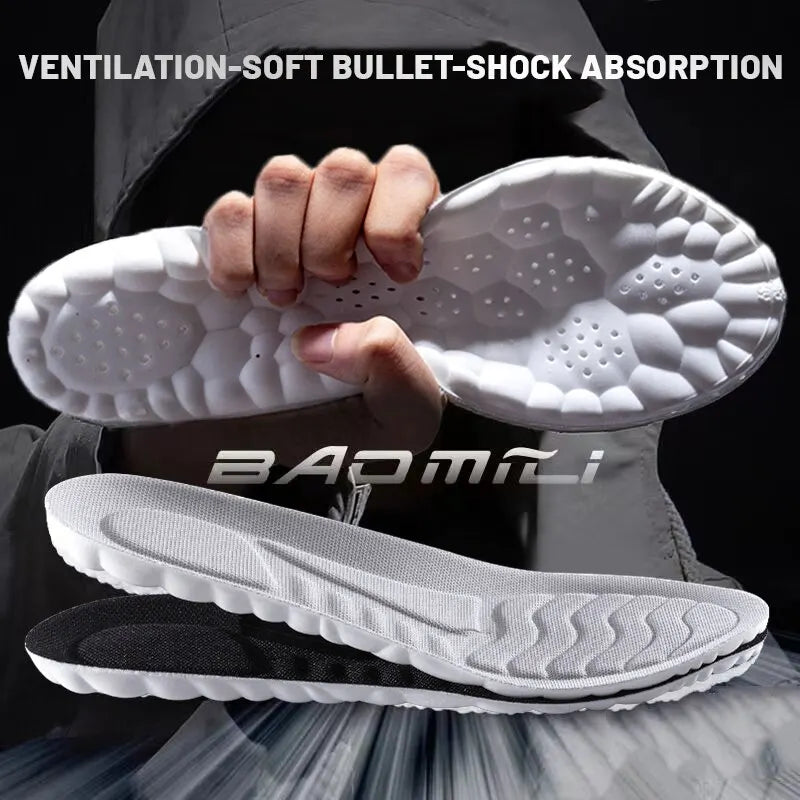 5D Sports Shoes Insoles PU Soft Breathable Shock Absorption