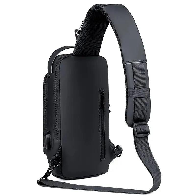 Men Multifunction Anti Theft USB Shoulder Bag - On Sale On