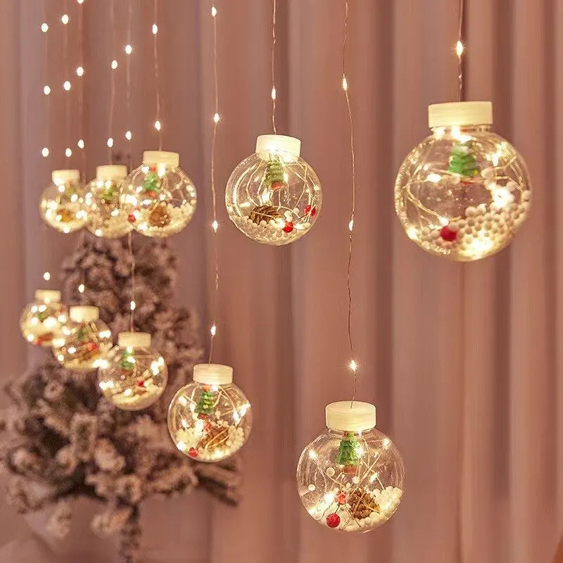 Christmas Wish Ball LED Fairy Curtain Light String