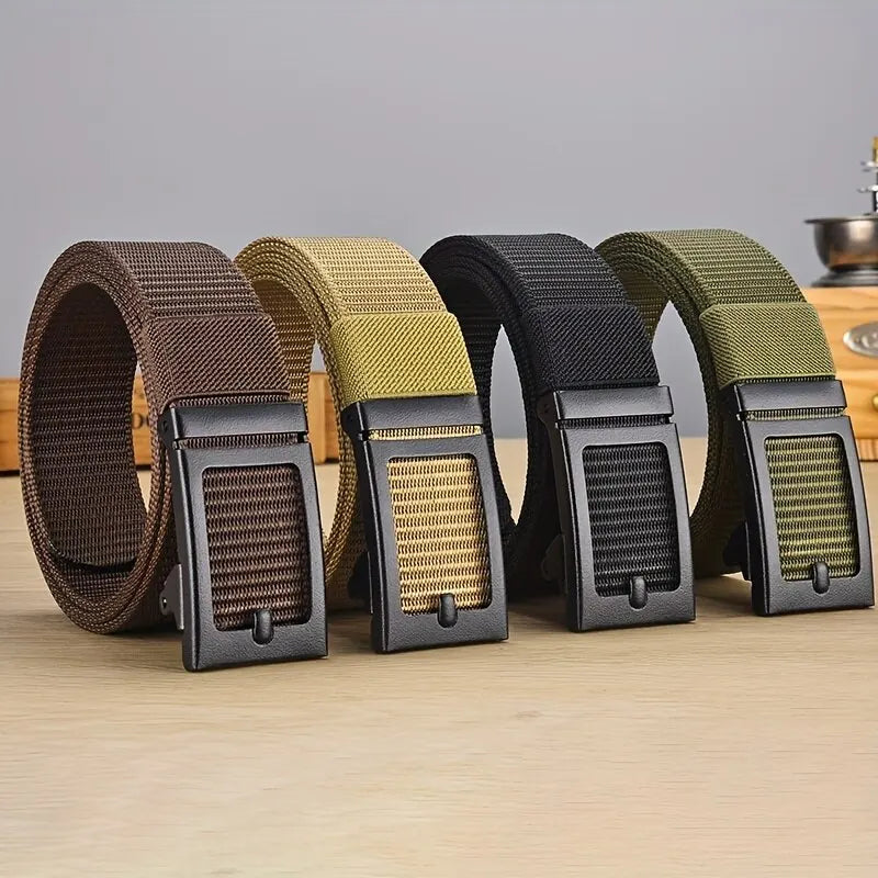 Mens Belt Automatic Metal Buckle Canvas