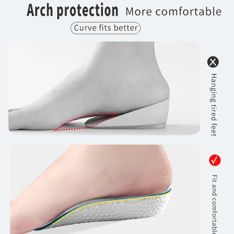 Orthopedic Memory Foam Insoles for Height Increase Support