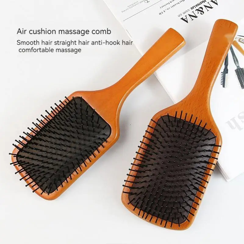 Wooden Airbag Massage Comb Scalp Care Female Curly Hair