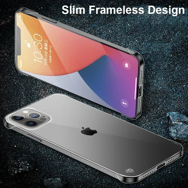 Slim Frameless Clear Phone Case For iPhone 15 14 13 12 11 Pro Max